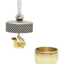 Acorn and squirrel locket necklace